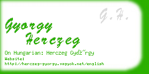 gyorgy herczeg business card